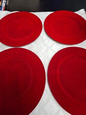 Ashland Red Velvet Charger Plates!  New!